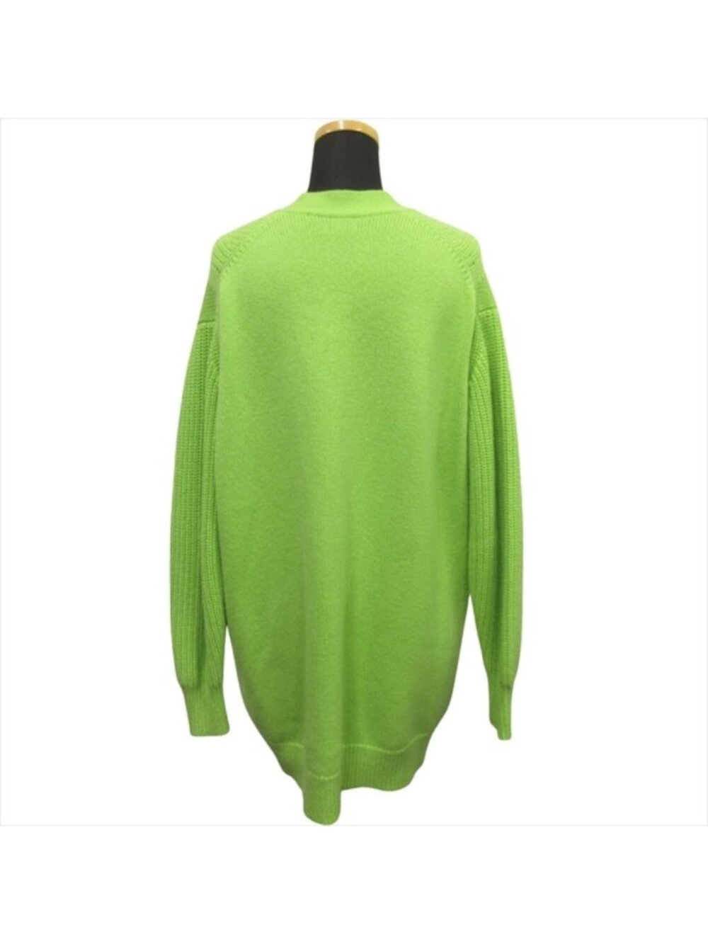Hermes Series Button Oversize Cardigan Knit Sweater Cashmere Cotton 34 Green - Picture 7 of 9